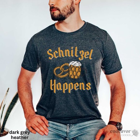 Schnitzel Happens Funny Oktoberfest Shirt Oktoberfest Shirt - Picture 1 of 4